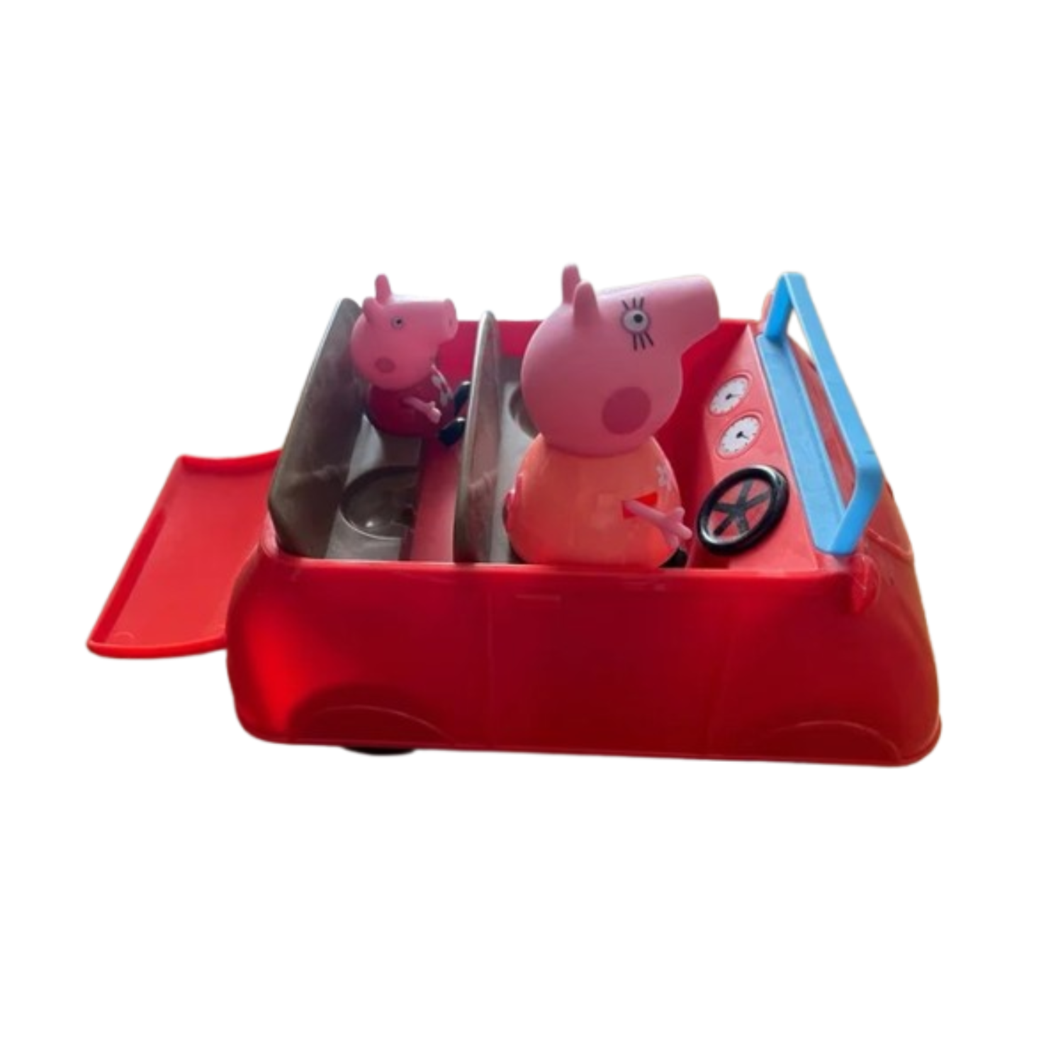 Coche de juguete Peppa Pig color rojo con figuras y accesorios