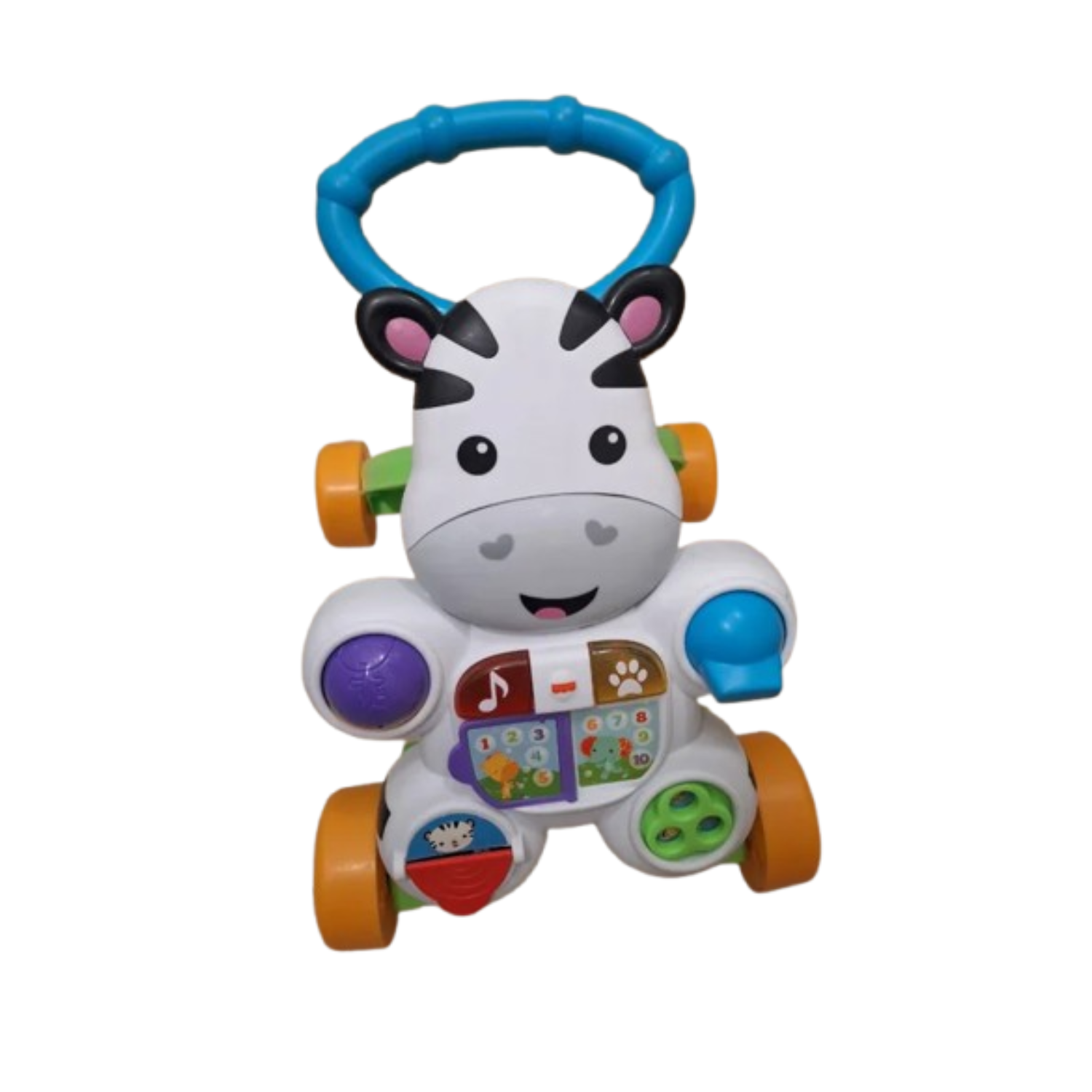 Andador para bebé con diseño de cebra y actividades interactivas